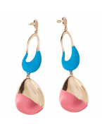 Blue gold earrings