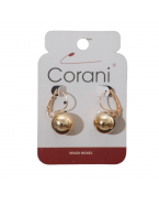 Gold earrings ball 